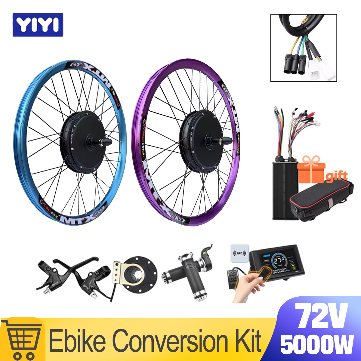 새로운 MTX39 72V 5000W 전기 자전거 변환  - 5000W Hub Motor Kit 72V 리뷰 및 가격