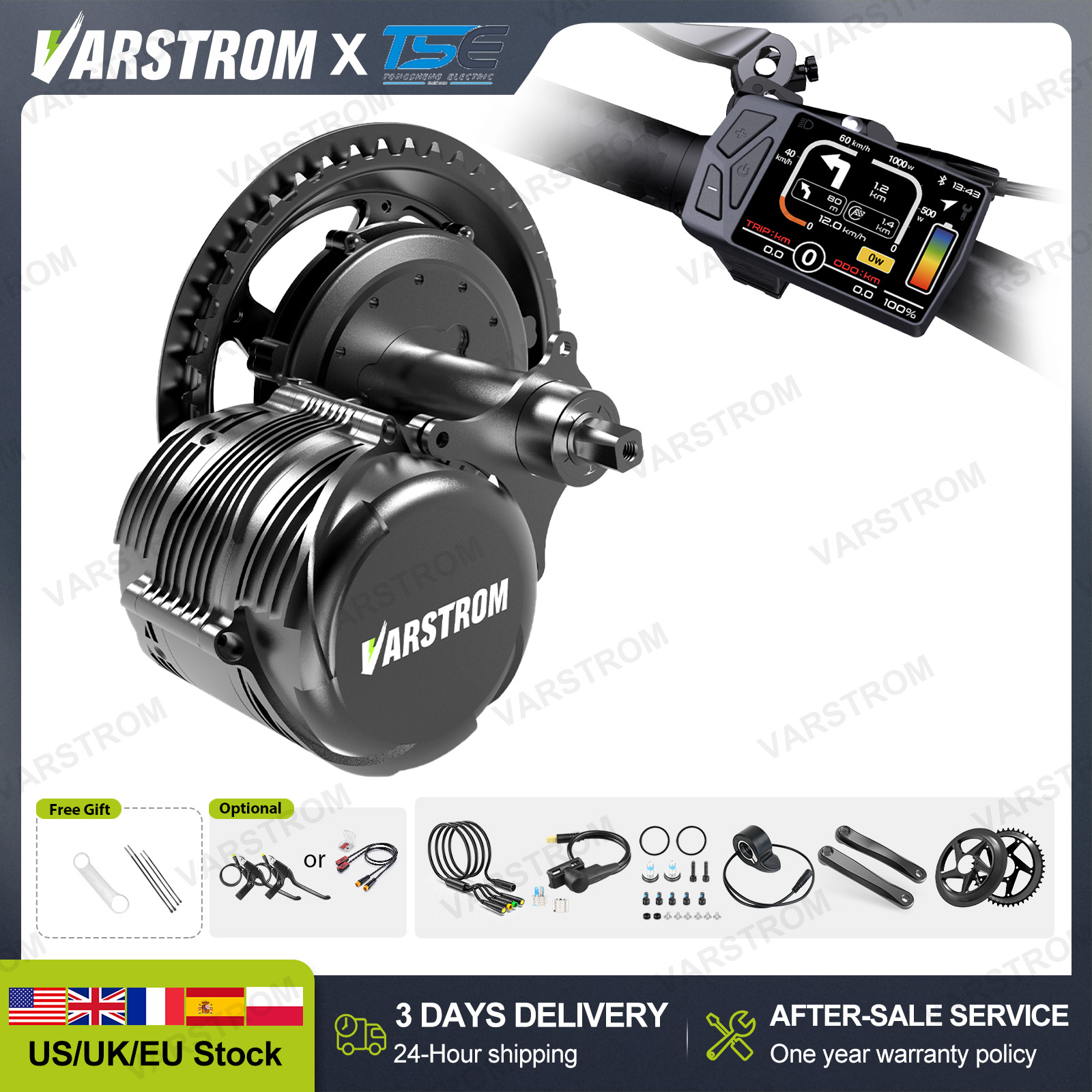 [미국 3일 빠른 배송] 통셩 500W TSDZ2B 미 - Side Hung Mid Drive Motor Kit 리뷰 및 가격